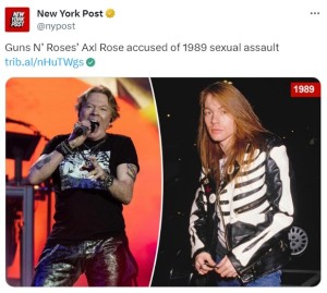 Axl Rose accused of Sexual Assault